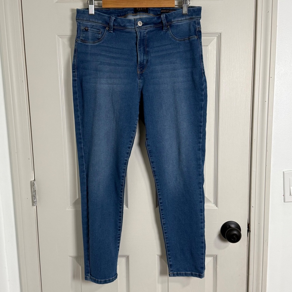 Curve Appeal Minimalist Jegging Women Size 12/31 Blue Skinny Stretch Denim Jeans